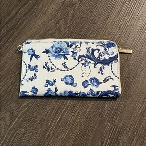 Anne Klein all Floral Blue and White Wristlet